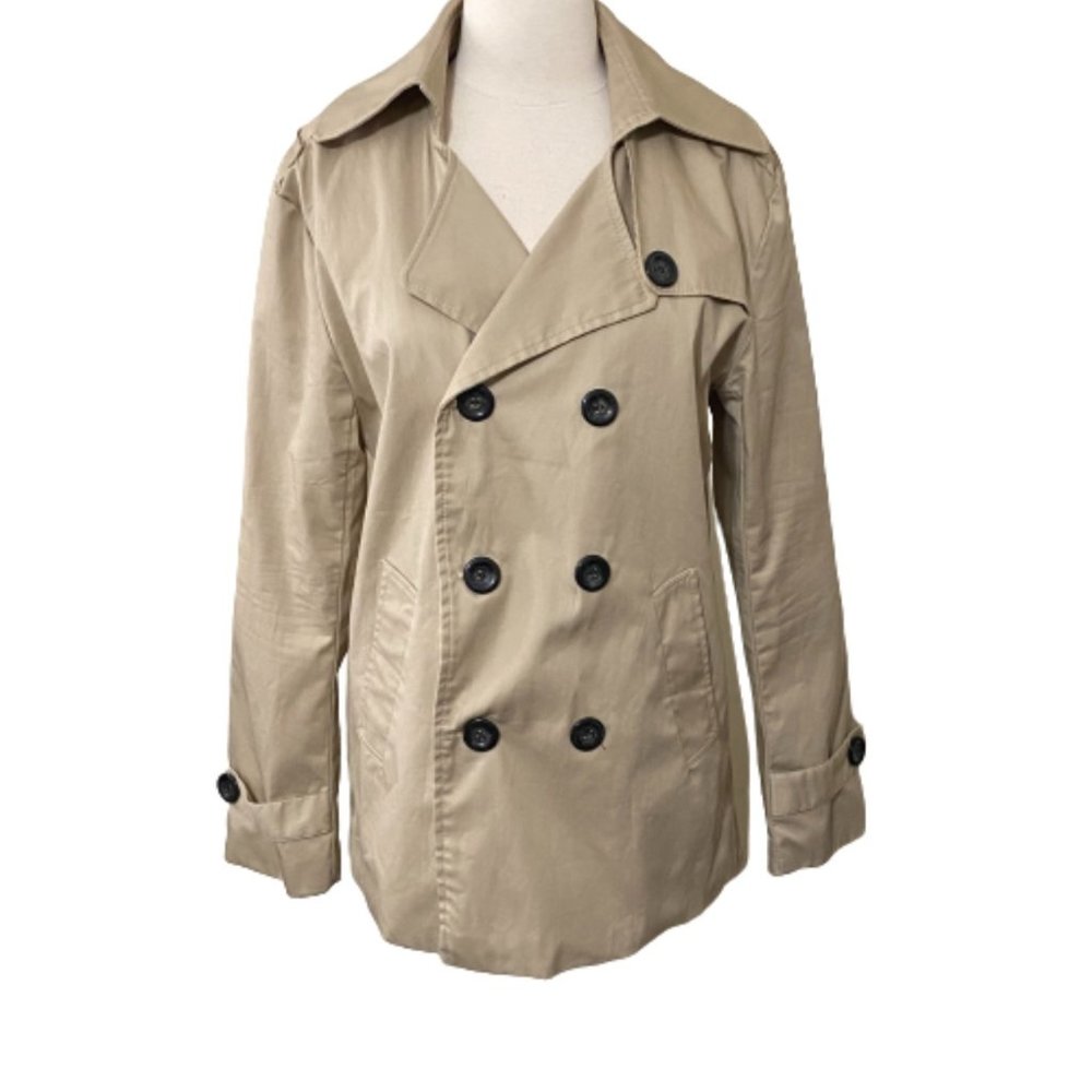 AOWOFS Women’s Tan Peacoat Size Large